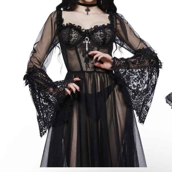 Black gothic dress - Picture 2 of 5